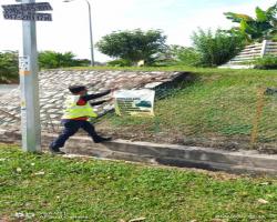 KERJA-KERJA MENURUNKAN POSTER, BUNTING, BANNER HARAM & TAMAT TEMPOH