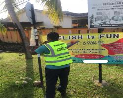 KERJA-KERJA MENURUNKAN POSTER, BUNTING, BANNER HARAM & TAMAT TEMPOH