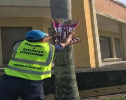 KERJA-KERJA MENURUNKAN POSTER, BUNTING, BANNER HARAM & TAMAT TEMPOH