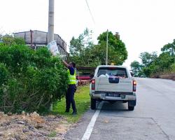 KERJA-KERJA MENURUNKAN POSTER, BUNTING, BANNER HARAM & TAMAT TEMPOH