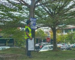 KERJA-KERJA MENURUNKAN POSTER, BUNTING, BANNER HARAM & TAMAT TEMPOH