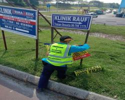KERJA-KERJA MENURUNKAN POSTER, BUNTING, BANNER HARAM & TAMAT TEMPOH