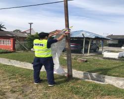KERJA-KERJA MENURUNKAN POSTER, BUNTING, BANNER HARAM & TAMAT TEMPOH 