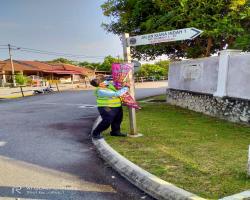 KERJA-KERJA MENURUNKAN POSTER, BUNTING, BANNER HARAM & TAMAT TEMPOH 