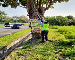 KERJA-KERJA MENURUNKAN POSTER, BUNTING, BANNER HARAM & TAMAT TEMPOH 