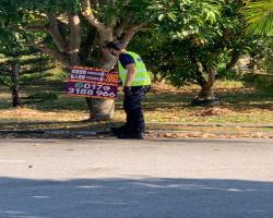 KERJA-KERJA MENURUNKAN POSTER, BUNTING, BANNER HARAM & TAMAT TEMPOH 