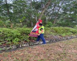 KERJA-KERJA MENURUNKAN POSTER, BUNTING, BANNER HARAM & TAMAT TEMPOH