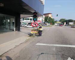 KERJA-KERJA MENURUNKAN POSTER, BUNTING, BANNER HARAM & TAMAT TEMPOH