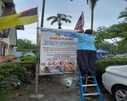 KERJA-KERJA PEMASANGAN BENDERA