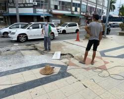 KERJA-KERJA MEMBAIKI LALUAN PEJALAN KAKI
