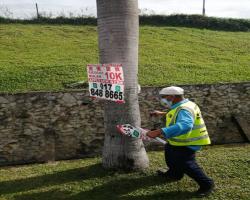 KERJA-KERJA MEMBUKA PAPAN IKLAN/BUNTING/BANNER HARAM