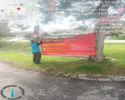 KERJA-KERJA MEMBUKA PAPAN IKLAN/BUNTING/BANNER HARAM