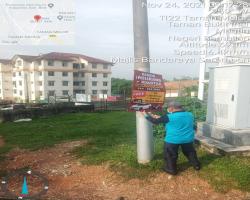 KERJA-KERJA MEMBUKA PAPAN IKLAN/BUNTING/BANNER HARAM