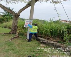 KERJA-KERJA MEMBUKA PAPAN IKLAN/BUNTING/BANNER HARAM
