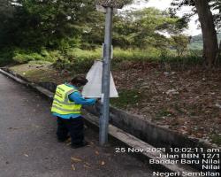 KERJA-KERJA MEMBUKA PAPAN IKLAN, BUNTING, BANNER HARAM