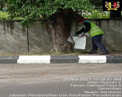 KERJA-KERJA MEMBUKA PAPAN IKLAN, BUNTING, BANNER HARAM