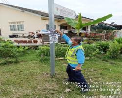 KERJA-KERJA MEMBUKA PAPAN IKLAN/BUNTING/BANNER HARAM