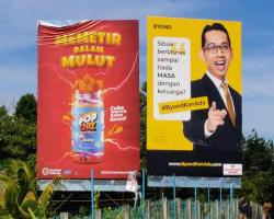 OPS MENAMPAL NOTIS IKLAN TIDAK BERLESEN (BILLBOARD)