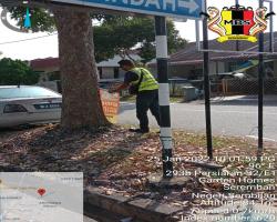 LAPORAN KERJA-KERJA MEMBUKA PAPAN IKLANBANTINGBANNER HARAM