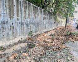 KERJA-KERJA PEMBAIKAN LONGKANG TERKAMBUS AKIBAT RUNTUHAN CERUN DI JALAN LINTANG, TERMINAL 1 SEREMBAN.TASK FORCE SEKITAR KAWASAN BBN