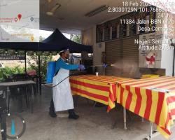  PEMBERSIHAN DAN SEMBURAN NYAHKUMAN (DISINFEKSI) KAWALAN NOVEL CORONAVIRUS COVID -19