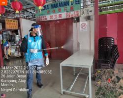 PEMBERSIHAN DAN SEMBURAN NYAHKUMAN (DISINFEKSI) KAWALAN NOVEL CORONAVIRUS COVID -19