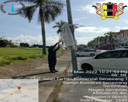 KERJA-KERJA MEMBUKA PAPAN IKLAN/BANTING/"BANNER" TIDAK SAH DAN TAMAT TEMPOH