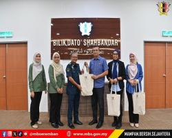 LAWATAN KERJA DELEGASI MAJLIS PERBANDARAN JEMPOL KE MAJLIS BANDARAYA SEREMBAN