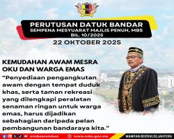 PERUTUSAN DATUK BANDAR SEMPENA MESYUARAT MAJLIS PENUH BIL. 10/2025