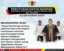 PERUTUSAN DATUK BANDAR SEMPENA MESYUARAT MAJLIS PENUH BIL. 10/2025