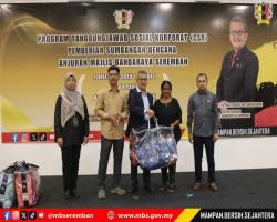 PROGRAM TANGGUNGJAWAB SOSIAL (CSR) PEMBERIAN SUMBANGAN BENCANA ANJURAN MAJLIS BANDARAYA SEREMBAN