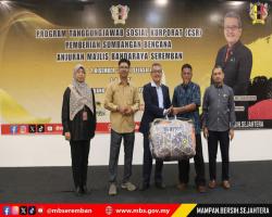 PROGRAM TANGGUNGJAWAB SOSIAL (CSR) PEMBERIAN SUMBANGAN BENCANA ANJURAN MAJLIS BANDARAYA SEREMBAN
