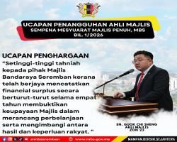 MESYUARAT MAJLIS PENUH Majlis Bandaraya Seremban BIL.1/2026