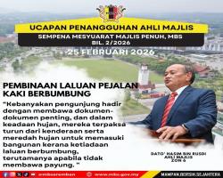 INTIPATI UCAPAN PENANGGUHAN AHLI MAJLIS, MAJLIS BANDARAYA SEREMBAN SEMASA MESYUARAT MAJLIS PENUH BIL.2/2026