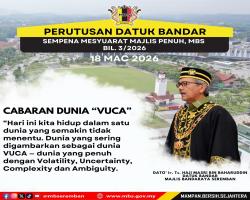 INTIPATI PERUTUSAN YBHG. DATUK BANDAR SEMASA MESYUARAT MAJLIS PENUH BIL.3/2026