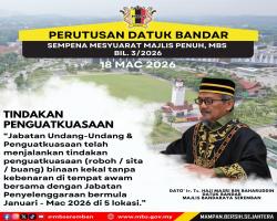 INTIPATI PERUTUSAN YBHG. DATUK BANDAR SEMASA MESYUARAT MAJLIS PENUH BIL.3/2026