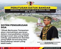 INTIPATI PERUTUSAN YBHG. DATUK BANDAR SEMASA MESYUARAT MAJLIS PENUH BIL.3/2026