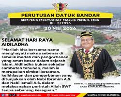 INTIPATI UCAPAN PERUTUSAN DATUK BANDAR, MAJLIS BANDARAYA SEREMBAN SEMASA MESYUARAT MAJLIS PENUH BIL.5/2026