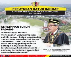INTIPATI UCAPAN PERUTUSAN DATUK BANDAR, MAJLIS BANDARAYA SEREMBAN SEMASA MESYUARAT MAJLIS PENUH BIL.5/2026