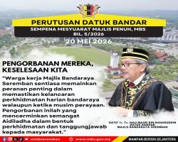 INTIPATI UCAPAN PERUTUSAN DATUK BANDAR, MAJLIS BANDARAYA SEREMBAN SEMASA MESYUARAT MAJLIS PENUH BIL.5/2026