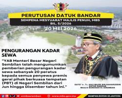 INTIPATI UCAPAN PERUTUSAN DATUK BANDAR, MAJLIS BANDARAYA SEREMBAN SEMASA MESYUARAT MAJLIS PENUH BIL.5/2026