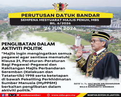 INTIPATI UCAPAN PERUTUSAN DATUK BANDAR, MAJLIS BANDARAYA SEREMBAN SEMASA MESYUARAT MAJLIS PENUH BIL.6/2026