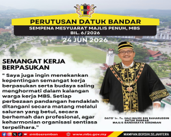 INTIPATI UCAPAN PERUTUSAN DATUK BANDAR, MAJLIS BANDARAYA SEREMBAN SEMASA MESYUARAT MAJLIS PENUH BIL.6/2026