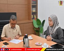 KUNJUNGAN HORMAT PENGARAH PILIHAN RAYA NEGERI SEMBILAN KE ATAS DATUK BANDAR MAJLIS BANDARAYA SEREMBAN