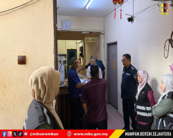 DATUK BANDAR SEREMBAN KETUAI OPERASI PEMERIKSAAN RUMAH URUT DAN RUMAH TUMPANGAN