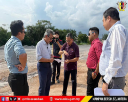 DATUK BANDAR SEREMBAN TURUN TINJAU PROJEK PEMBINAAN JALAN ALTERNATIF DI SENAWANG