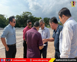 DATUK BANDAR SEREMBAN TURUN TINJAU PROJEK PEMBINAAN JALAN ALTERNATIF DI SENAWANG