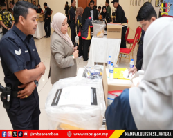 SESI SEMAKAN PETI UNDI BAGI UNDI AWAL PILIHAN RAYA DEWAN UNDANGAN NEGERI (DUN) NEGERI SEMBILAN KE-16 BAGI KAWASAN DI BAWAH P.128 PARLIMEN SEREMBAN