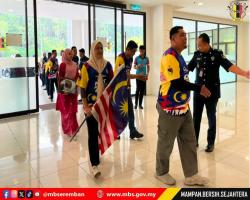 KUNJUNGAN KONVOI MERDEKA RIDE MAJLIS DAERAH TAMPIN KE MBS