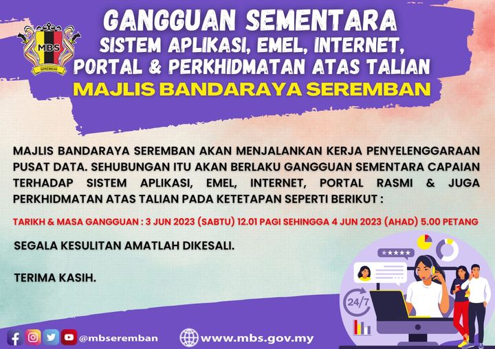 Gangguan Sementera Perkhidmatan Internet